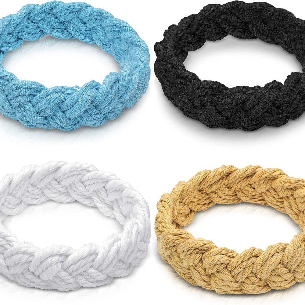 Cotton Sailor Knot Bracelets 4 Pack Nautical Rope Friendship Jewelry Women Men